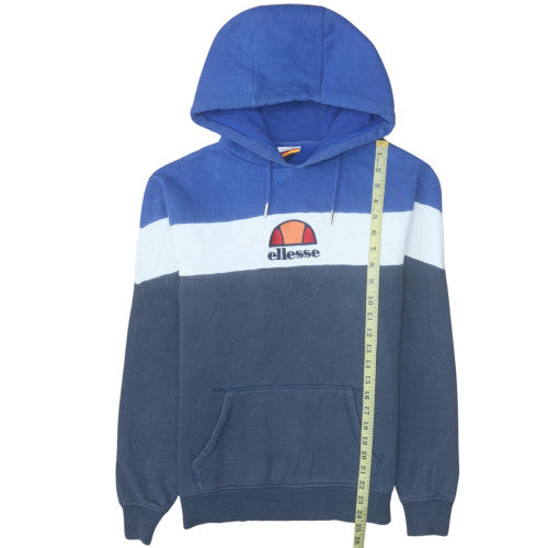 Ellesse Men's Blue Pullover Hoodie Size M Fleece Logo Sweatshirt