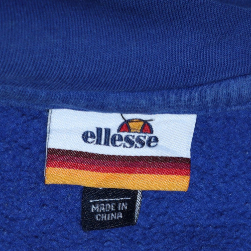 Ellesse Men's Blue Pullover Hoodie Size M Fleece Logo Sweatshirt