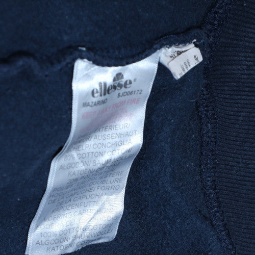 Ellesse Men's Blue Pullover Hoodie Size M Fleece Logo Sweatshirt