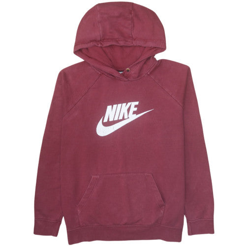 Nike Men's Red Pullover Hoodie XL Fleece Logo Sportswear