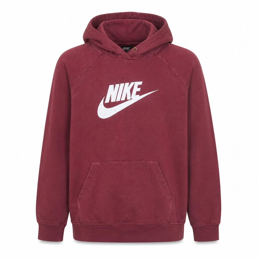 Nike Men's Red Pullover Hoodie XL Fleece Logo Sportswear