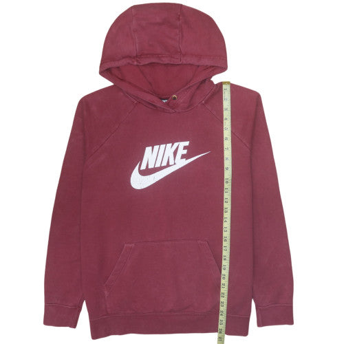 Nike Men's Red Pullover Hoodie XL Fleece Logo Sportswear