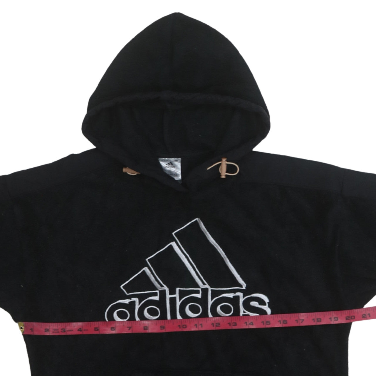 Adidas Women Black XS Pullover Hoodie Fleece Logo Sweatshirt