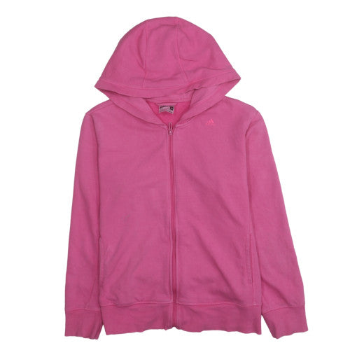 Adidas Womens Pink Full Zip Hoodie XL Sport Essentials Climalite