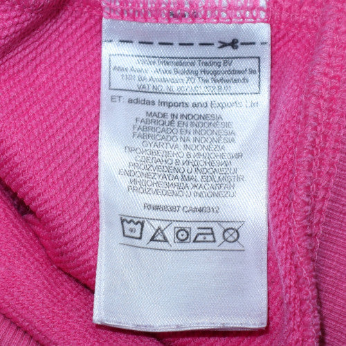 Adidas Womens Pink Full Zip Hoodie XL Sport Essentials Climalite