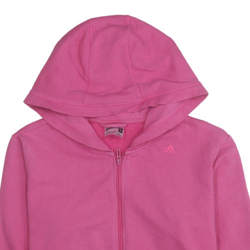 Adidas Womens Pink Full Zip Hoodie XL Sport Essentials Climalite