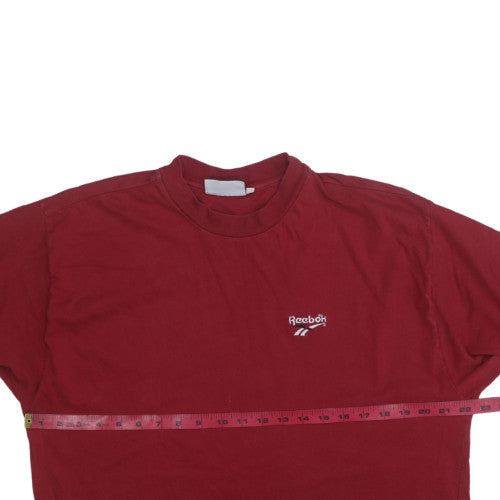 Reebok Mens Red Vintage Short Sleeve Crew Neck T-Shirt M