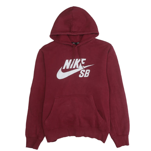 Nike SB Men's Red Pullover Hoodie Medium Fleece Skate Sweatshirt