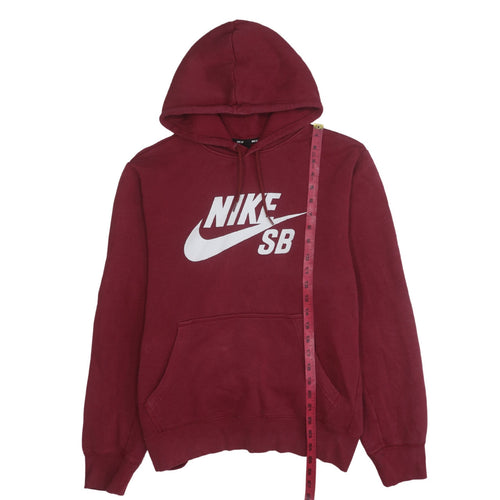 Nike SB Men's Red Pullover Hoodie Medium Fleece Skate Sweatshirt