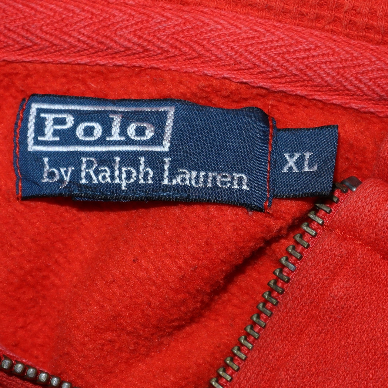 Polo Ralph Lauren Men's Red Full Zip Hoodie XL Cotton Fleece