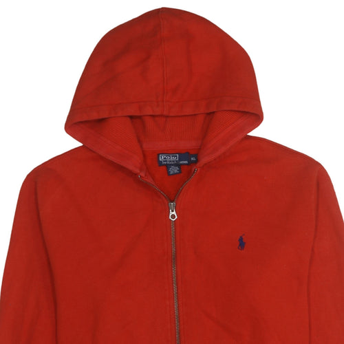 Polo Ralph Lauren Men's Red Full Zip Hoodie XL Cotton Fleece
