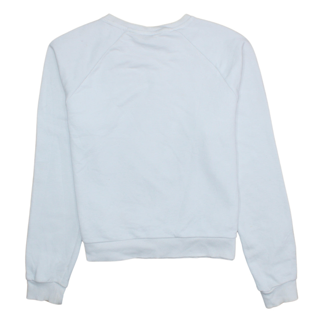 Puma Womens White Crew Neck Sweatshirt Medium Logo Print Pullover