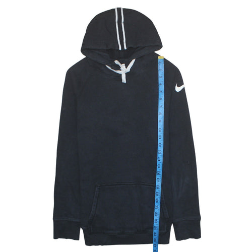 Nike Women Black Small Pullover Hoodie 100% Cotton Hooded Sweatshirt