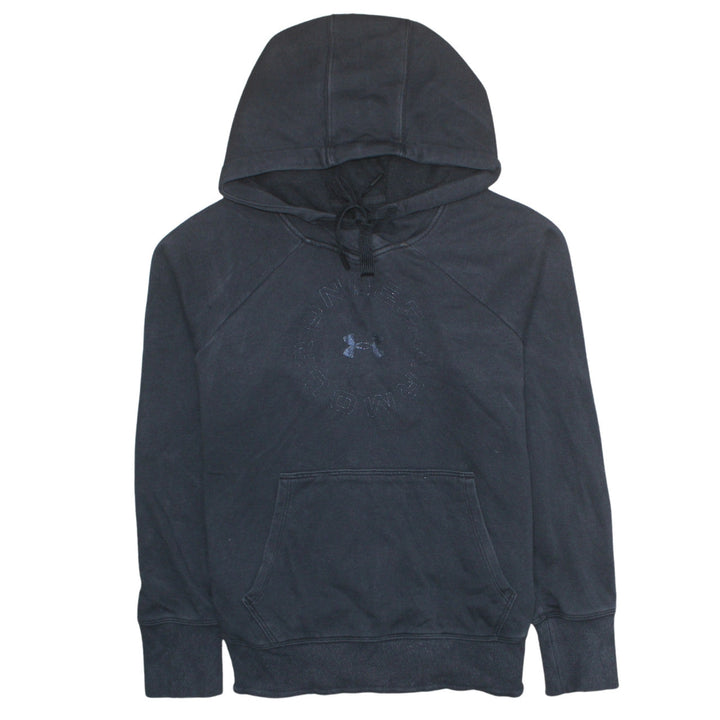 Under Armour Women's Black Pullover Hoodie Size S Loose Fit Fleece Sweatshirt