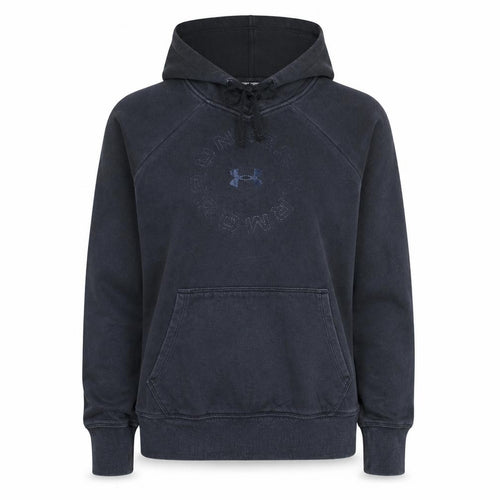 Under Armour Women's Black Pullover Hoodie Size S Loose Fit Fleece Sweatshirt