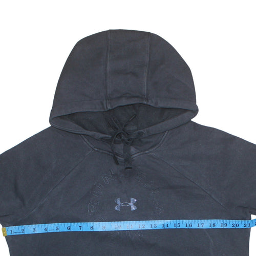 Under Armour Women's Black Pullover Hoodie Size S Loose Fit Fleece Sweatshirt