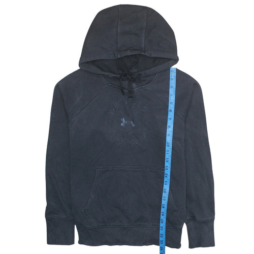Under Armour Women's Black Pullover Hoodie Size S Loose Fit Fleece Sweatshirt