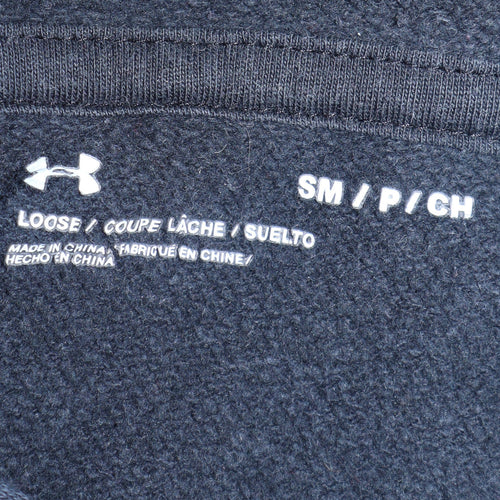 Under Armour Women's Black Pullover Hoodie Size S Loose Fit Fleece Sweatshirt