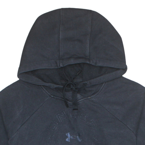 Under Armour Women's Black Pullover Hoodie Size S Loose Fit Fleece Sweatshirt