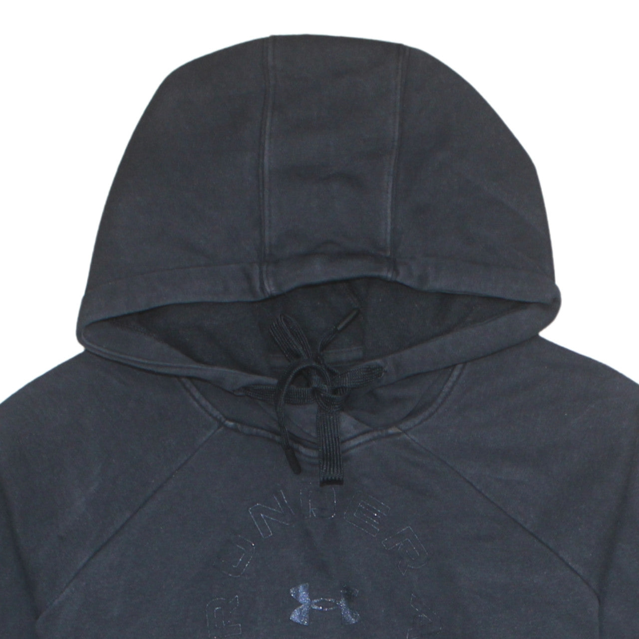 Under Armour Women's Black Pullover Hoodie Size S Loose Fit Fleece Sweatshirt