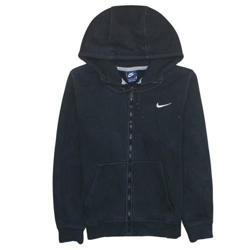 Nike Men's Black Full Zip Hoodie S Cotton Blend Fleece