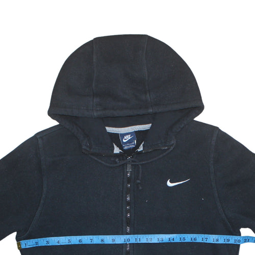 Nike Men's Black Full Zip Hoodie S Cotton Blend Fleece