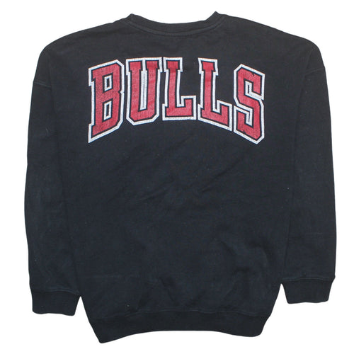 Gildan Men's Black Chicago Bulls Logo Pullover Sweatshirt L
