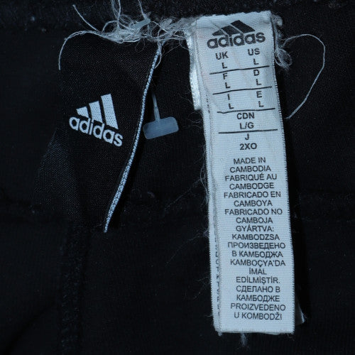 Adidas Womens Black 2XL Jogger Sweatpants Elastic Waist Cotton Blend