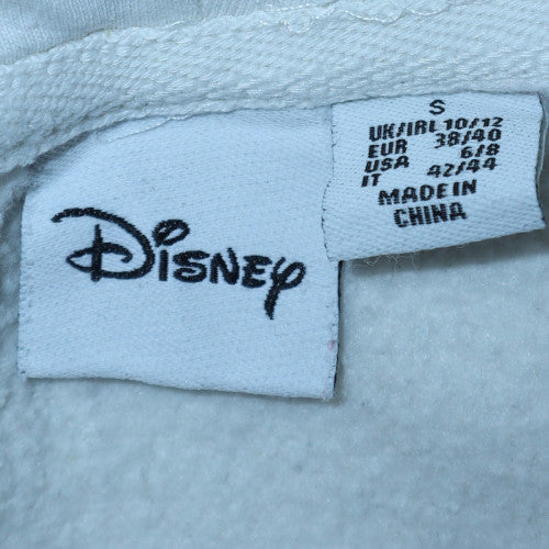 Disney Women White Stitch Pullover Hoodie Size 10/12 Fleece Sweatshirt