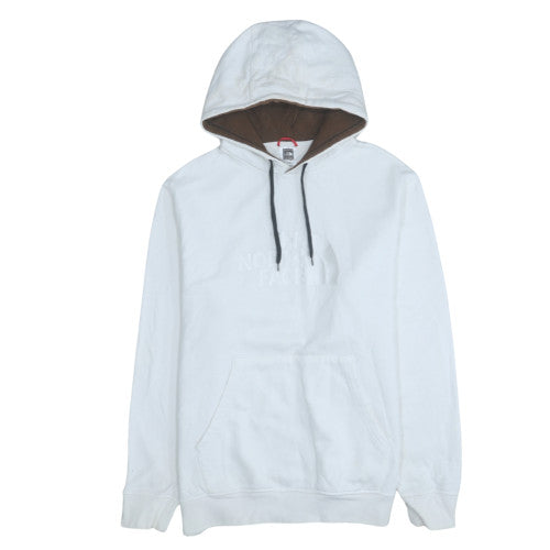 The North Face Men's White XL Pullover Hoodie with Logo Detail