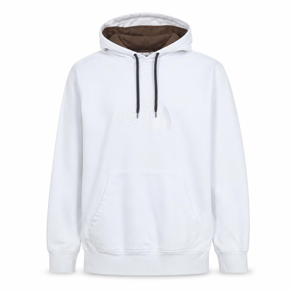 The North Face Men's White XL Pullover Hoodie with Logo Detail