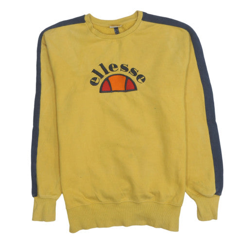 Ellesse Mens Yellow Crew Neck Pullover Sweatshirt Size S