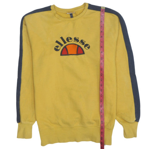 Ellesse Mens Yellow Crew Neck Pullover Sweatshirt Size S