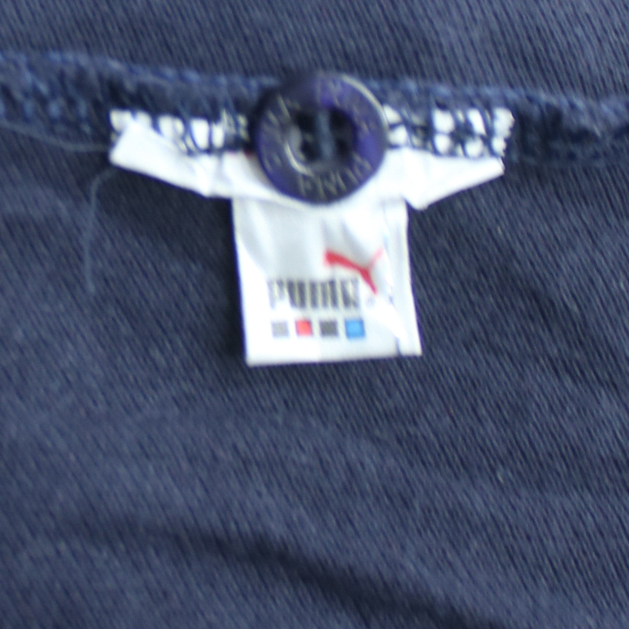 Puma Men's Blue XL Cotton Polo Shirt with Red Logo
