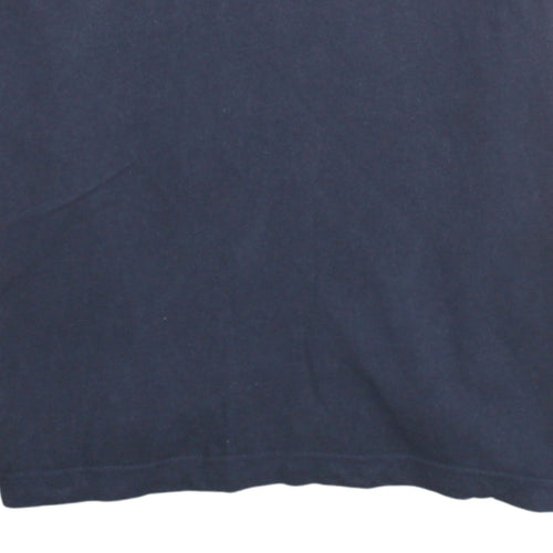 Puma Men's Blue XL Cotton Polo Shirt with Red Logo
