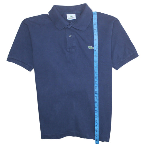 Lacoste Men's Blue Cotton Short Sleeve Polo Shirt Size L