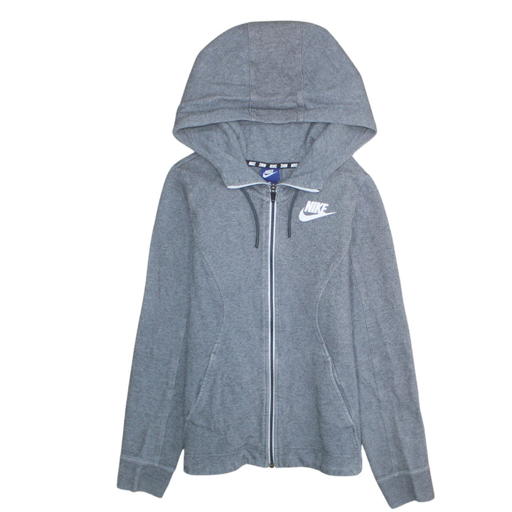 Nike Womens Grey Full Zip Hoodie XS Cotton Blend Sportswear