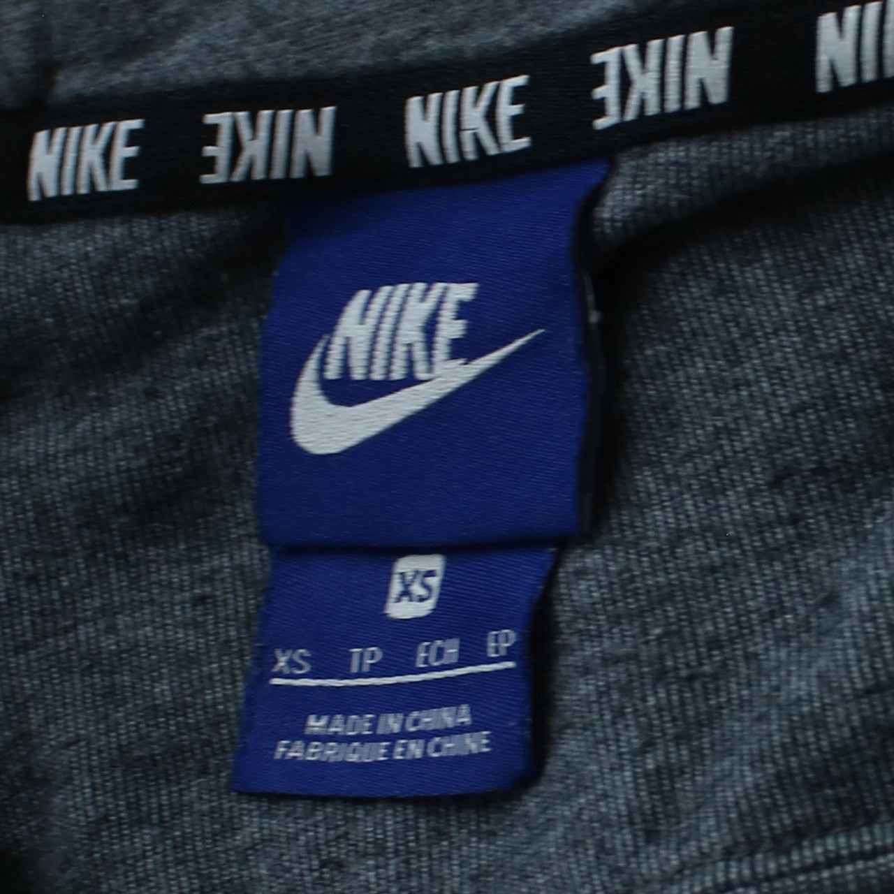 Nike Womens Grey Full Zip Hoodie XS Cotton Blend Sportswear