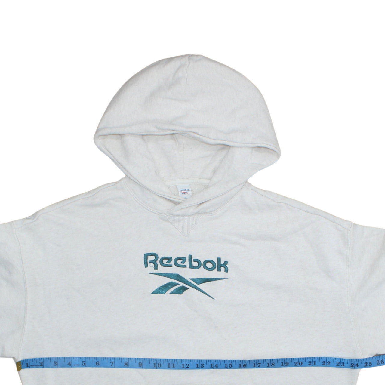 Reebok Women's White Pullover Hoodie Sweatshirt Size M Logo Style