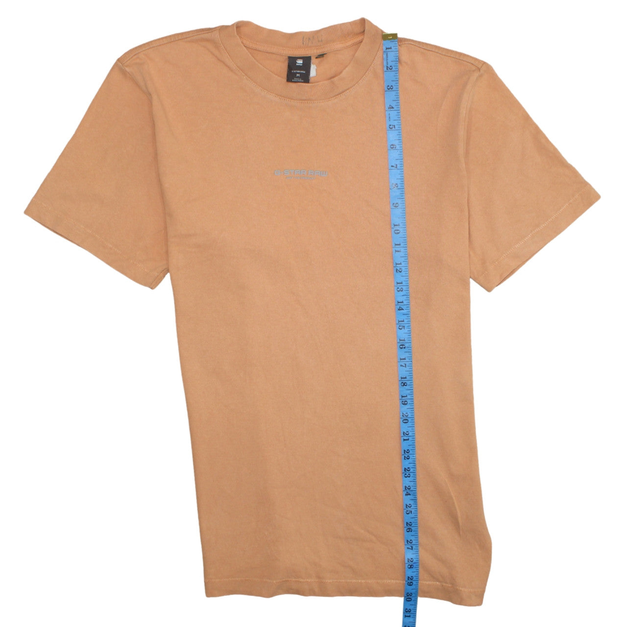 G-Star Raw Men's Beige Cotton Crew Neck Short Sleeve T-Shirt M
