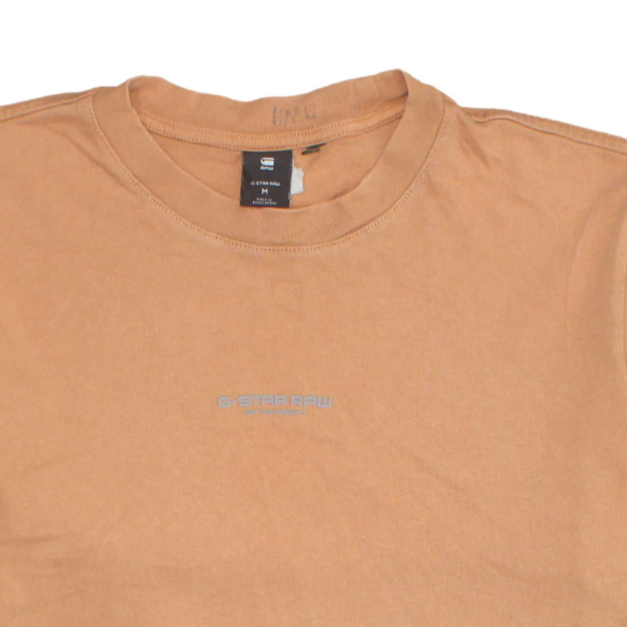G-Star Raw Men's Beige Cotton Crew Neck Short Sleeve T-Shirt M