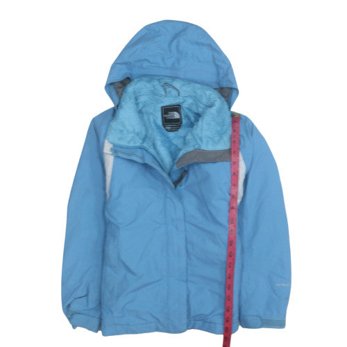 The North Face Boys Blue Hooded Waterproof Puffer Jacket M Winter Coat