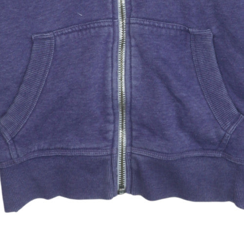 Superdry Orange Label Womens Blue Full Zip Hoodie Size M