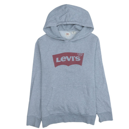 Levi's Men's Grey Pullover Hoodie M Regular Fit Logo Sweatshirt