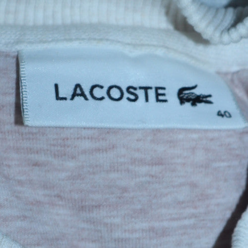 Lacoste Men's White Crew Neck Cotton Blend Pullover Sweatshirt M