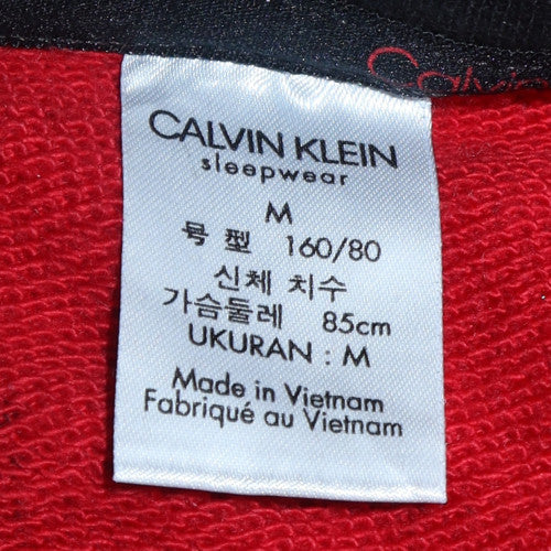Calvin Klein Mens Red Black Check Pyjama Top M Sleepwear Lounge
