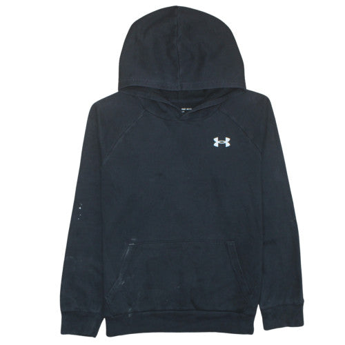 Under Armour Boys Black YLG Pullover Hoodie Loose Fit Fleece Sweatshirt