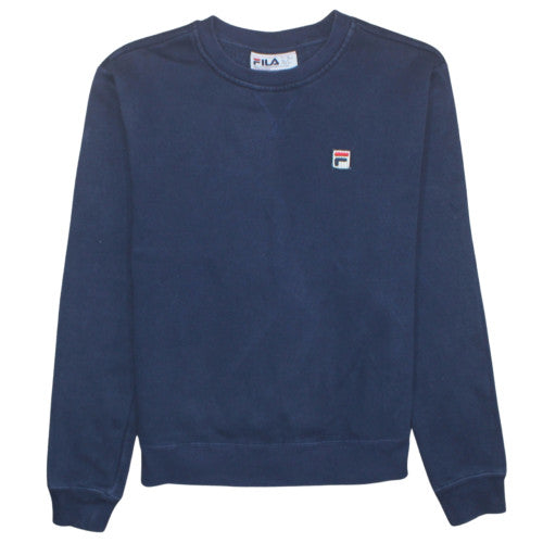 FILA Mens Blue Crew Neck Pullover Sweatshirt Size S