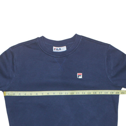 FILA Mens Blue Crew Neck Pullover Sweatshirt Size S