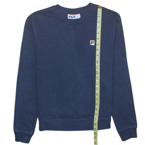 FILA Mens Blue Crew Neck Pullover Sweatshirt Size S